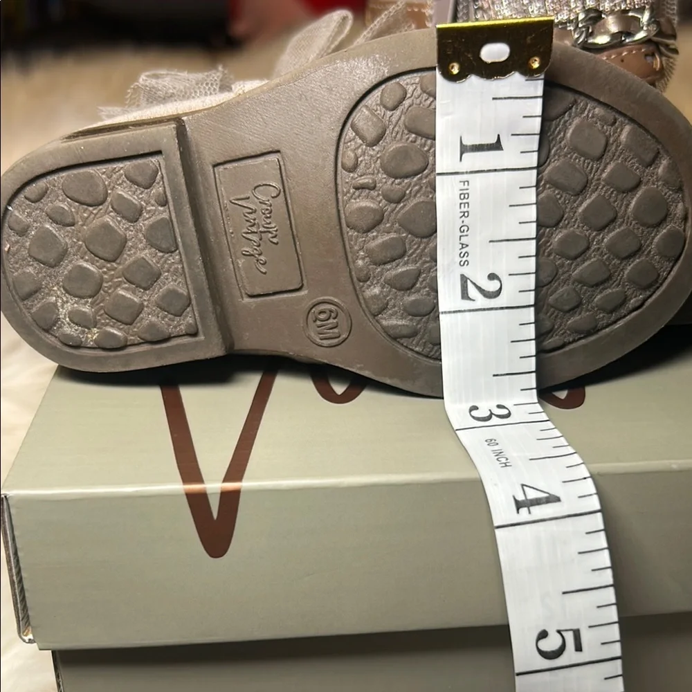 Crown Vintage Sparkling Gray Ankle Boots for toddler girl